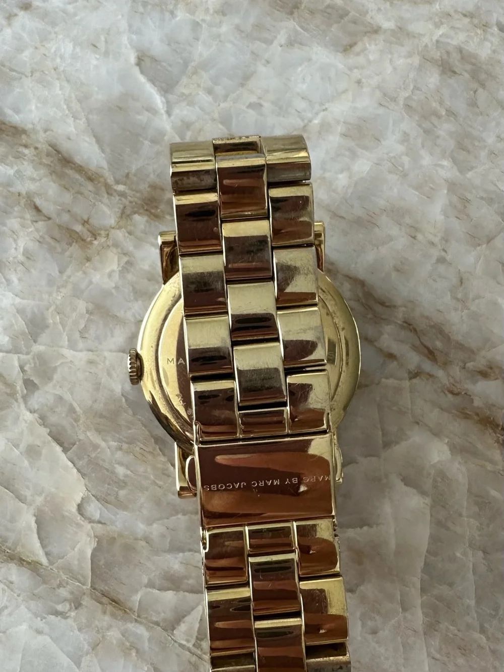 Michael Kors Gold Tone Bracelet Watch with White Dial